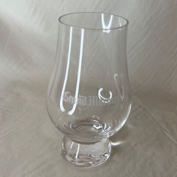 Grand Mariner 8 Ounces Cordial Liquor Cocktail  Clear Glass White Lettering Used - Picture 1 of 5